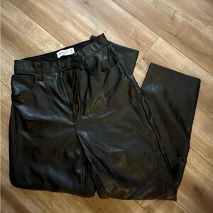 ABECROMBIE BLACK LEATHER PANTS